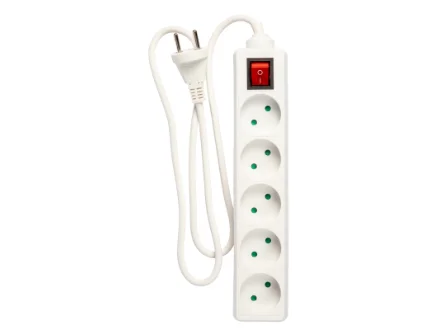 NQP 5-vejs stik med kontakt (D), 1m